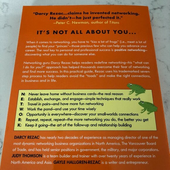 Work The Pond! New Paperback Book by Darcy Rezac - Power of Positive Networking - Picture 2 of 2
